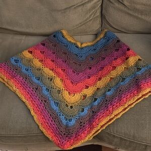 New handmade crochet poncho